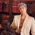 Christine-Lotus House Turban Endless Shapes of Blue