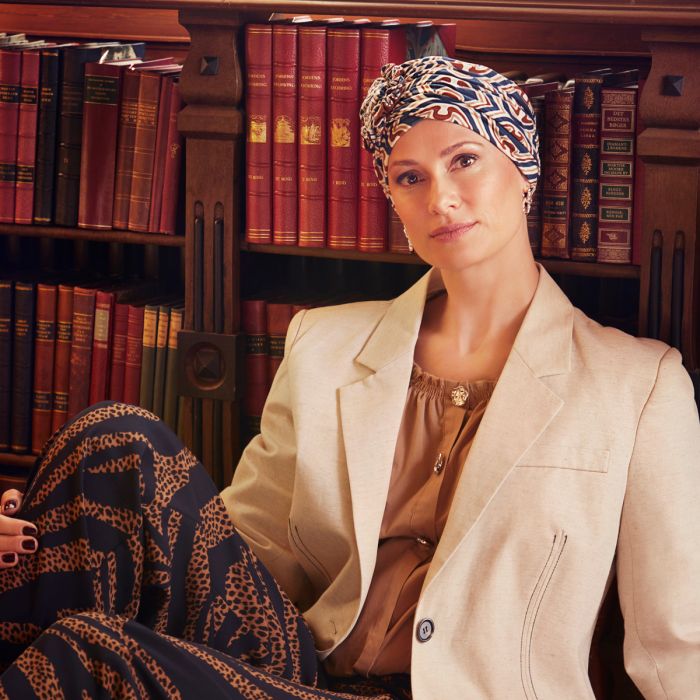 Turbanas House of Christine-Lotus Turban Endless Shapes Of Blue