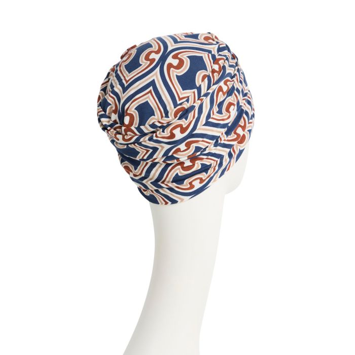 Christine-Lotus House Turban Endless Shapes of Blue